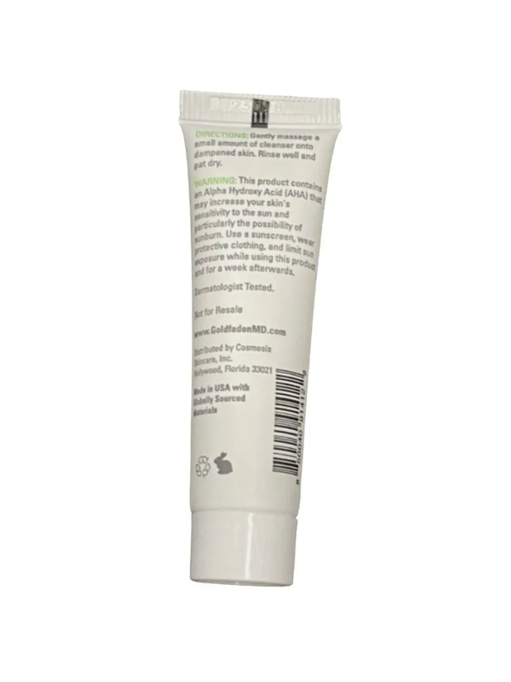 Goldfaden MD Detox Clarifying Facial Wash AHA Nutrient Rich Treatment 0.5oz 15mL